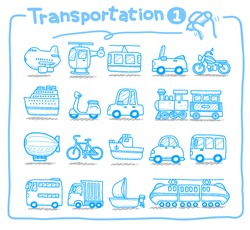 Pure series | hand drawn transportation icon,  Mode of Transport
