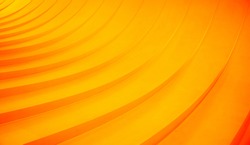 Abstract curved lines. Orange geometric background