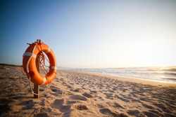 Life Buoy in sunset