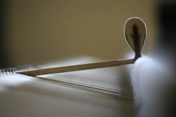 hammer of Steinway grand piano in back light