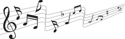 illustration of note music icon