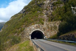 tunnel at the norwegian mountains