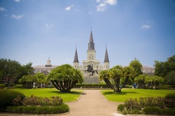 Jackson Square and Saint Louis Cathedral, New Orleans