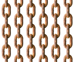 Rusted chain seamless backdrop - pattern for continuous replicate.