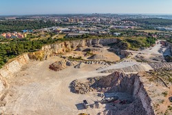 Helicopter shoot of the quarry