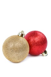 Christmas balls isolated on a white background.