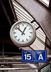 clock at Zurich main station, Switzerland