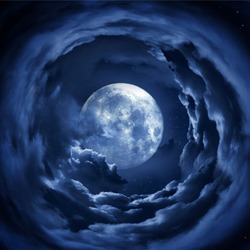 Full Moon Cloudy Night