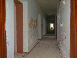 Corridor in abandoned hotel