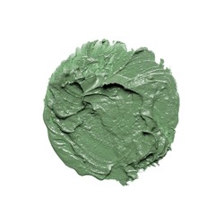 Natural cosmetic face mud sample isolated on white. Skin clay smear close up.	
