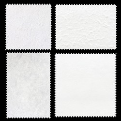 Set of stamps template mulberry paper isolated.