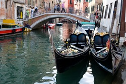 Gondolas from Venice, Italy