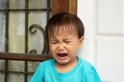 Little Boy Crying Because Of The Discipline
