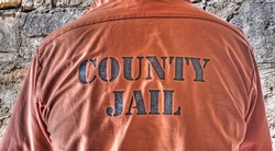 close up of a prisoner shirt in hdr tone