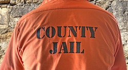 close up of a prisoner shirt 