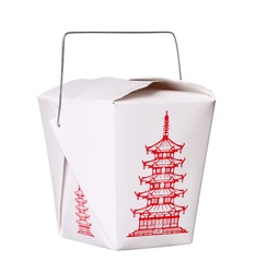 chinese food box container isolated on white background