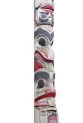 Totem pole, near carving shed,Prince Rupert, British Columbia,Canada