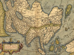 Antique Map of Asia,  Antique map by Ortelius, circa 1570