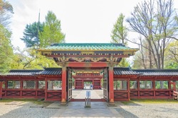 Karamon gate of the Nezu Shrine in Tokyo, Important Cultural Property of Japan.