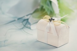 First holy communion or confirmation - small present and flowers