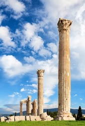 The Temple of Olympian Zeus or Columns of the Olympian Zeus, is a monument of Greece and a former colossal temple at the center of the Greek capital Athens, Greece.