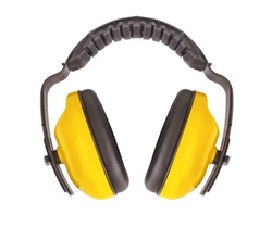 Protective ear muffs Isolated on a white background.