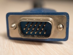 vga connector cable for monitor close up