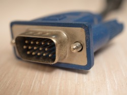 vga connector cable for monitor close up