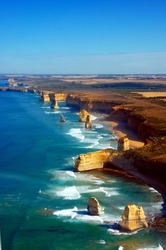 Aerial view on Twelve Apostles, Great Ocean Road, Australia.