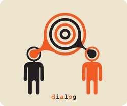Dialogue,contact, conversational exchange between two individuals