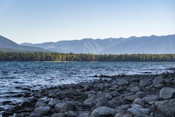 View Across Lake McDonald towards the Entrance to Glacier National Park