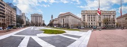  Plaza square panoramic view, Washington DC, capital of USA