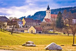 Town of Bad sankt Leonhard im Lavanttal church and center, Carinthia, Austria
