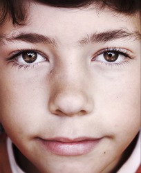 teenage boy close up face portrait