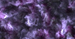 Stormy pink,purple and violet clouds in a nebula in space, slowly moving, forming and dissolving.
