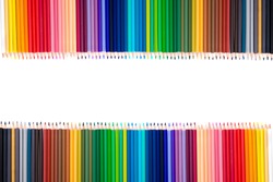Pencil colors isolate on white background