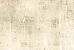 OLD NEWSPAPER BACKGROUND, GRUNGY AND CRUMPLED PAPER TEXTURE