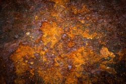 Oxidized metal surface making an abstract texture, high resolution.