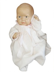 Antique Celluloid Doll isolated with clipping path.