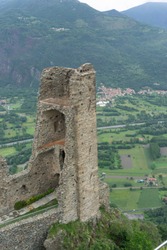 Bell'Alda Tower,  The Sacra di San Michele, also known as Saint Michael's Abbey, is a religious complex on Mount Pirchiriano, situated on the south side of the Val di Susa, Italy