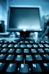 Computer keyboard detail background