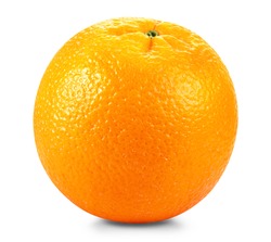 Ripe fresh orange on a white background. Clipping Path
