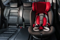 empty safety seat for baby or child in a car