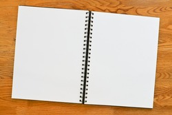 Double page spread blank ring binder with copy space. Great surround .