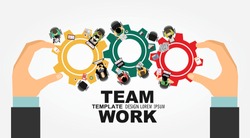 Team work gears concept. Team management. Teamwork management. Concepts for business analysis and planning, consulting, team work. Idea of cooperation, togetherness and collaboration.