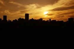 City silhouette Johannesburg 