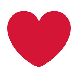 red heart design icon flat