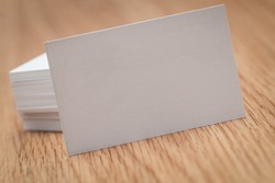Business cards on a desk