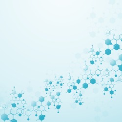 Abstract molecules medical background. illustration