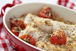 Baked kingklipÃ?Â fish with cherry tomatoes